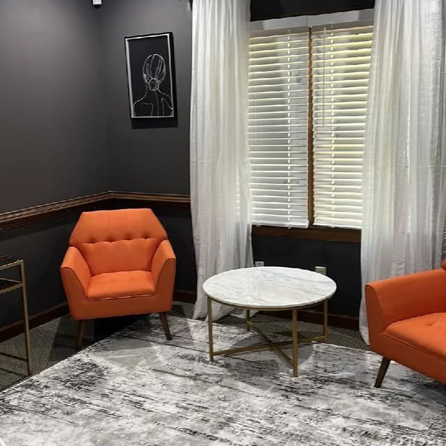 The studio's fitting lounge